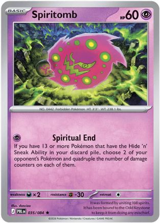 Spiritomb 035 - Reverse Holofoil ME05 Pitch Black - Rare