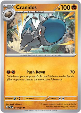 Cranidos 044 - Reverse Holofoil ME05 Pitch Black - Common