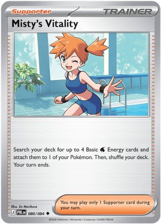 Misty's Vitality 080/084 - Reverse Holofoil ME05 Pitch Black - Uncommon