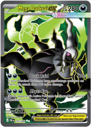 Mega Darkrai ex 101/084 - Holofoil ME05 Pitch Black - Ultra Rare