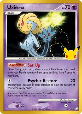 Uxie 043/146 - Holofoil ME 30th Celebration Classic Collection - Classic Collection