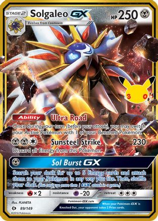 Solgaleo GX 089/149 - Holofoil ME 30th Celebration Classic Collection - Classic Collection