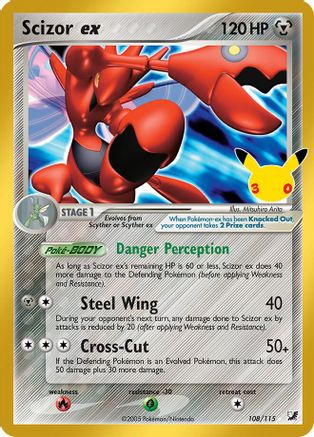 Scizor ex 108/115 - Holofoil ME 30th Celebration Classic Collection - Classic Collection