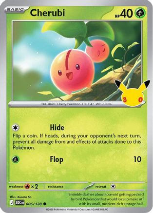 Cherubi 006/128 - Holofoil ME 30th Celebration - Common