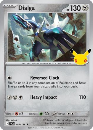 Dialga 103/128 - Holofoil ME 30th Celebration - Rare