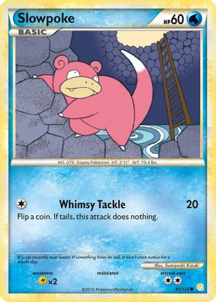 Slowpoke 081/123 HeartGold SoulSilver - Common