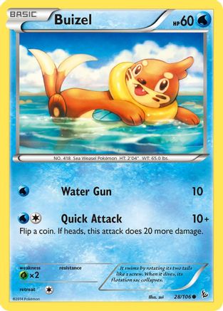 Buizel 028 - Reverse Holofoil XY Flashfire - Common