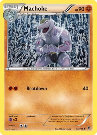 Machoke 045/111 - Reverse Holofoil XY Furious Fists - Uncommon