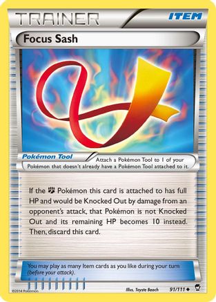 Focus Sash 091 XY Furious Fists - Uncommon