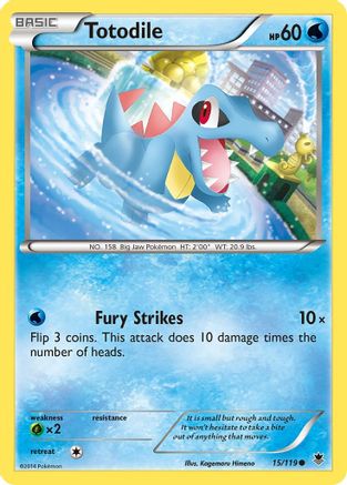 Totodile 015 - Reverse Holofoil XY Phantom Forces - Common