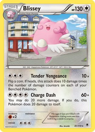 Blissey - Reverse Holofoil XY Phantom Forces - Rare