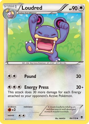 Loudred - Reverse Holofoil XY Phantom Forces - Uncommon