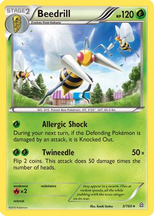 Beedrill 003 - Reverse Holofoil XY Primal Clash - Rare
