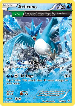 Articuno (17 Delta) (17 Delta) 017 - Reverse Holofoil XY Roaring Skies - Rare
