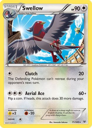 Swellow (71) XY Roaring Skies - Rare