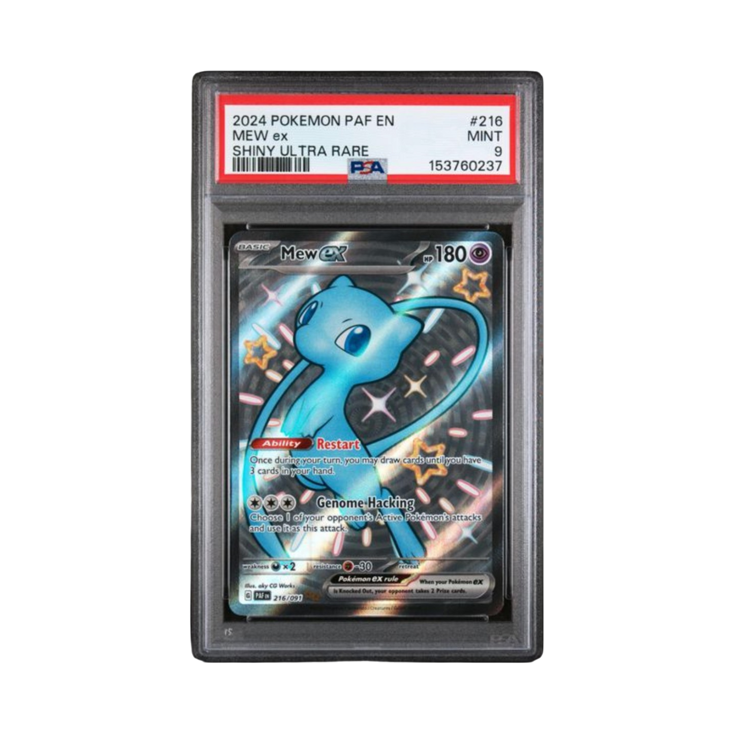 2024 POKEMON PAF EN-PALDEAN FATES #216 MEW ex SHINY ULTRA RARE