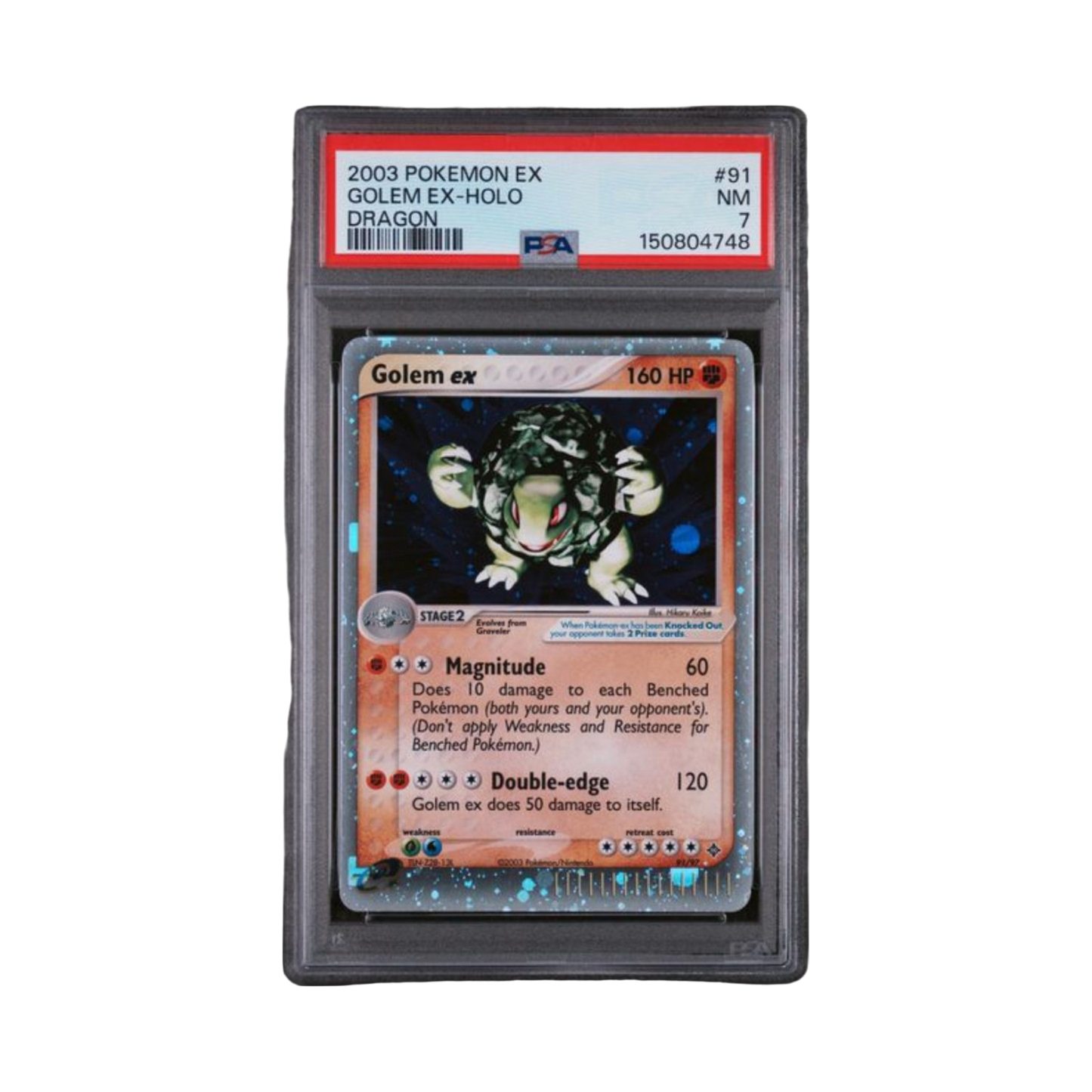 2003 POKEMON EX DRAGON #91 GOLEM EX-HOLO DRAGON
