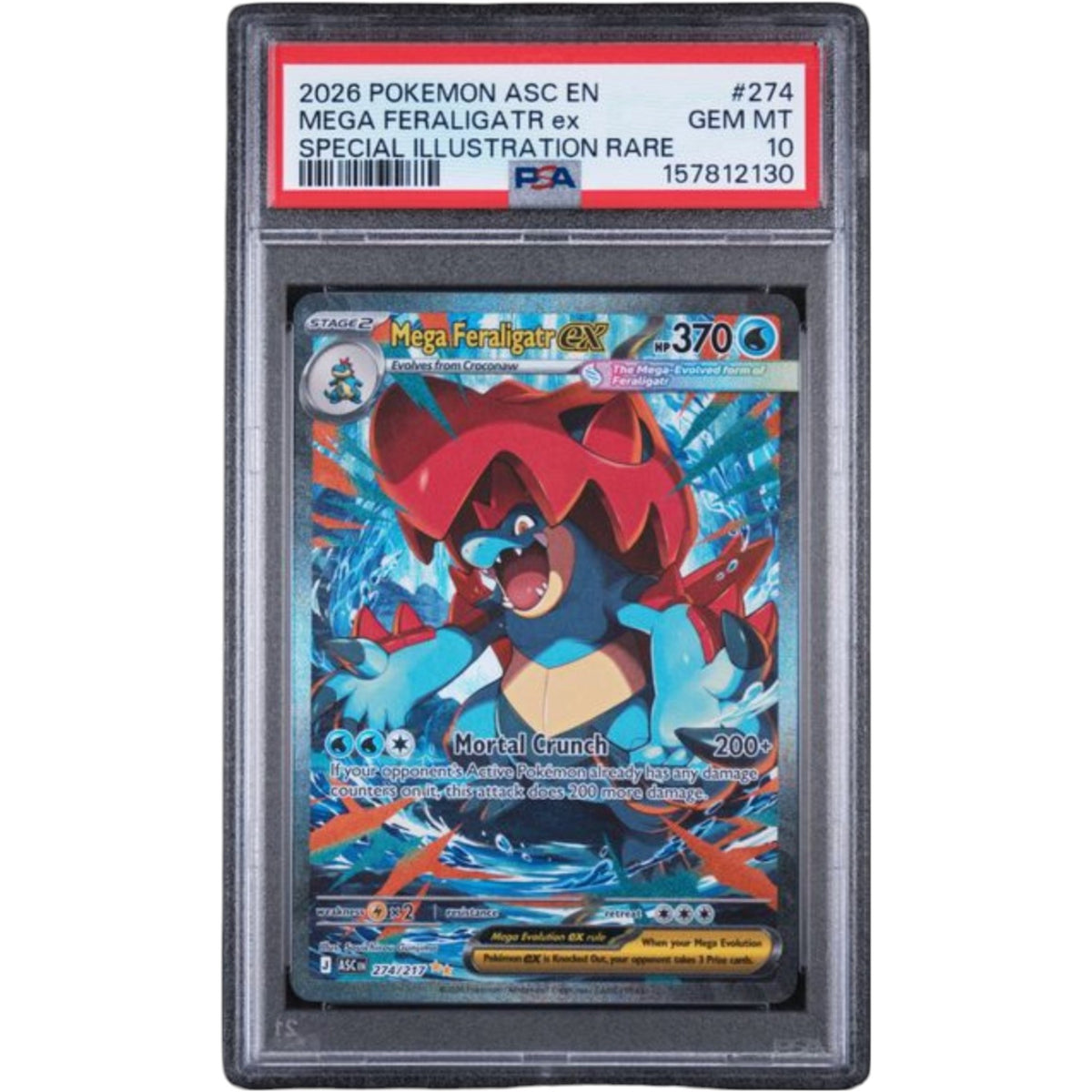 2026 POKEMON ASC EN-ASCENDED HEROES #274 MEGA FERALIGATR ex SPECIAL ILLUSTRATION RARE
