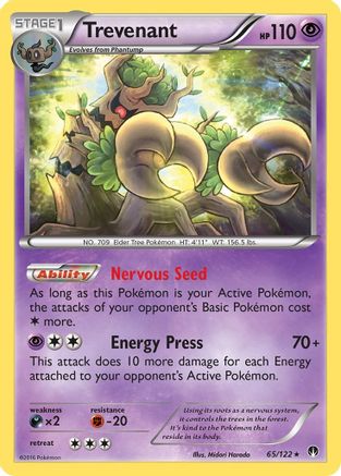 Trevenant  - Reverse Holofoil XY  BREAKpoint - Rare