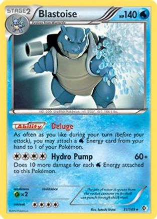 Blastoise (Non-Holo) 031/149  Deck Exclusives - Rare