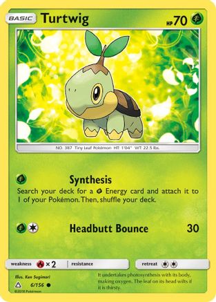 Turtwig (6) (6) 006  SM  Ultra Prism - Common