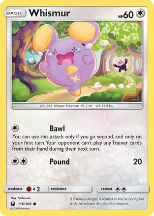 Whismur (116) (116) 116  - Reverse Holofoil SM  Celestial Storm - Common