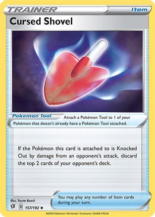 Cursed Shovel 157  - Reverse Holofoil SWSH02 Rebel Clash - Uncommon