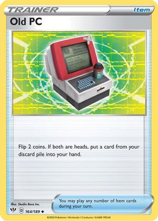 Old PC 164/189  - Reverse Holofoil SWSH03 Darkness Ablaze - Uncommon