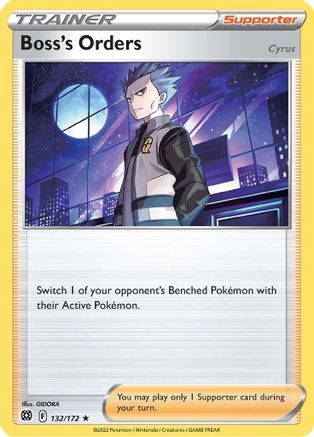 Boss's Orders 132  - Reverse Holofoil SWSH09 Brilliant Stars - Holo Rare
