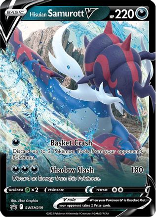 Hisuian Samurott V SWSH239  - Holofoil SWSH Sword & Shield Promo Cards - Promo