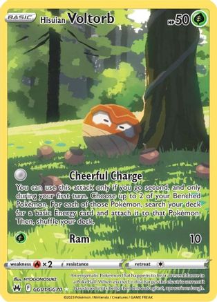 Hisuian Voltorb GG01  - Holofoil Crown Zenith Galarian Gallery - Ultra Rare