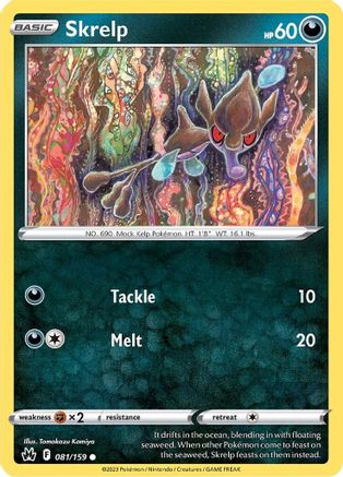 Skrelp 081  - Reverse Holofoil Crown Zenith - Common