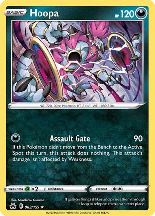 Hoopa 083  - Reverse Holofoil Crown Zenith - Holo Rare