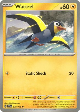 Wattrel 078/198  SV01 Scarlet & Violet Base Set - Common
