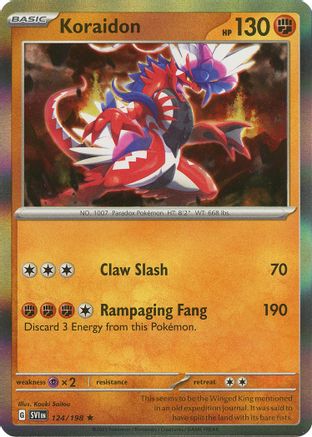 Koraidon 124  - Holofoil SV01 Scarlet & Violet Base Set - Rare