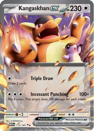 Kangaskhan ex 115/165  - Holofoil SV Scarlet & Violet 151 - Double Rare