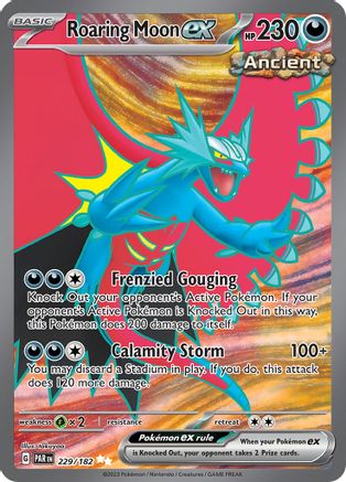Roaring Moon ex 229/182  - Holofoil SV04 Paradox Rift - Ultra Rare