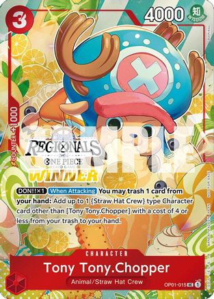 Tony Tony.Chopper (Online Regional 2024 Vol. 3) [Winner] (OP01-015) - One Piece Promotion Cards Foil