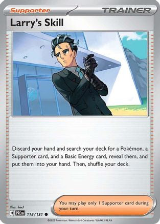 Larry's Skill 115/131  - Reverse Holofoil SV Prismatic Evolutions - Common