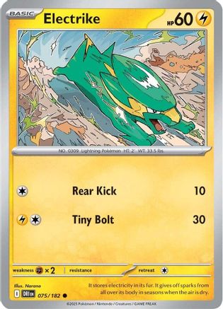 Electrike 075/182  - Reverse Holofoil SV10 Destined Rivals - Common