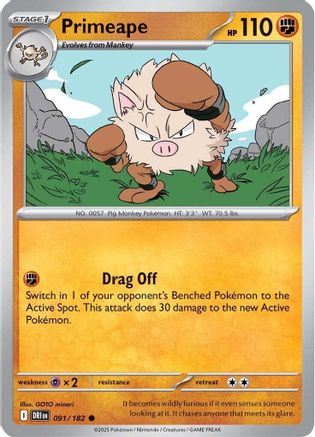 Primeape 091  SV10 Destined Rivals - Common
