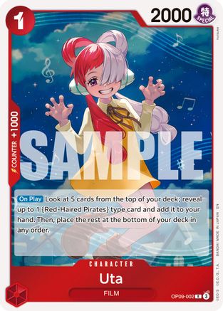 Uta (Reprint) (OP09-002) - Premium Booster -The Best- Vol. 2 Foil