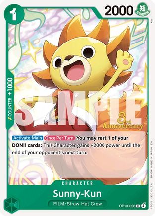 Sunny-Kun (OP13-026) - Carrying On His Will: 3rd Anniversary Tournament Cards