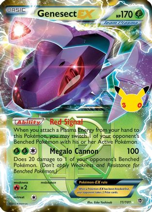 Genesect EX (Team Plasma) 011/101  - Holofoil ME 30th Celebration Classic Collection - Classic Collection