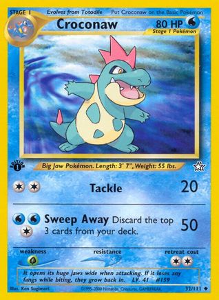 Croconaw (32) (32) 032  - 1st Edition Neo Genesis - Uncommon