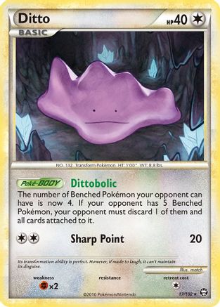 Ditto/102  - Reverse Holofoil Triumphant - Rare