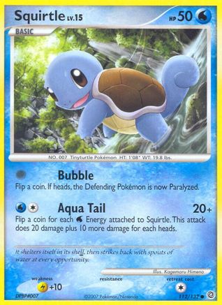 Squirtle 112  - Reverse Holofoil Secret Wonders - Common