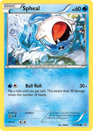 Spheal (45) (45) 045  - Reverse Holofoil XY  Primal Clash - Common