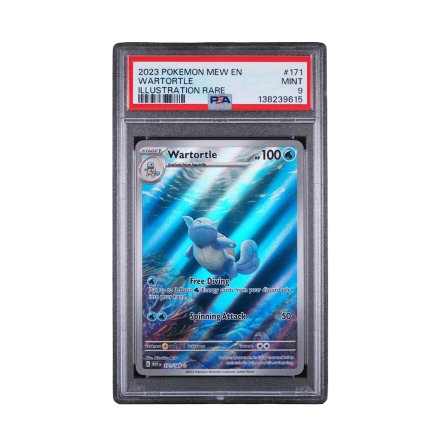 2023 POKEMON MEW EN-151 #171 WARTORTLE ILLUSTRATION RARE