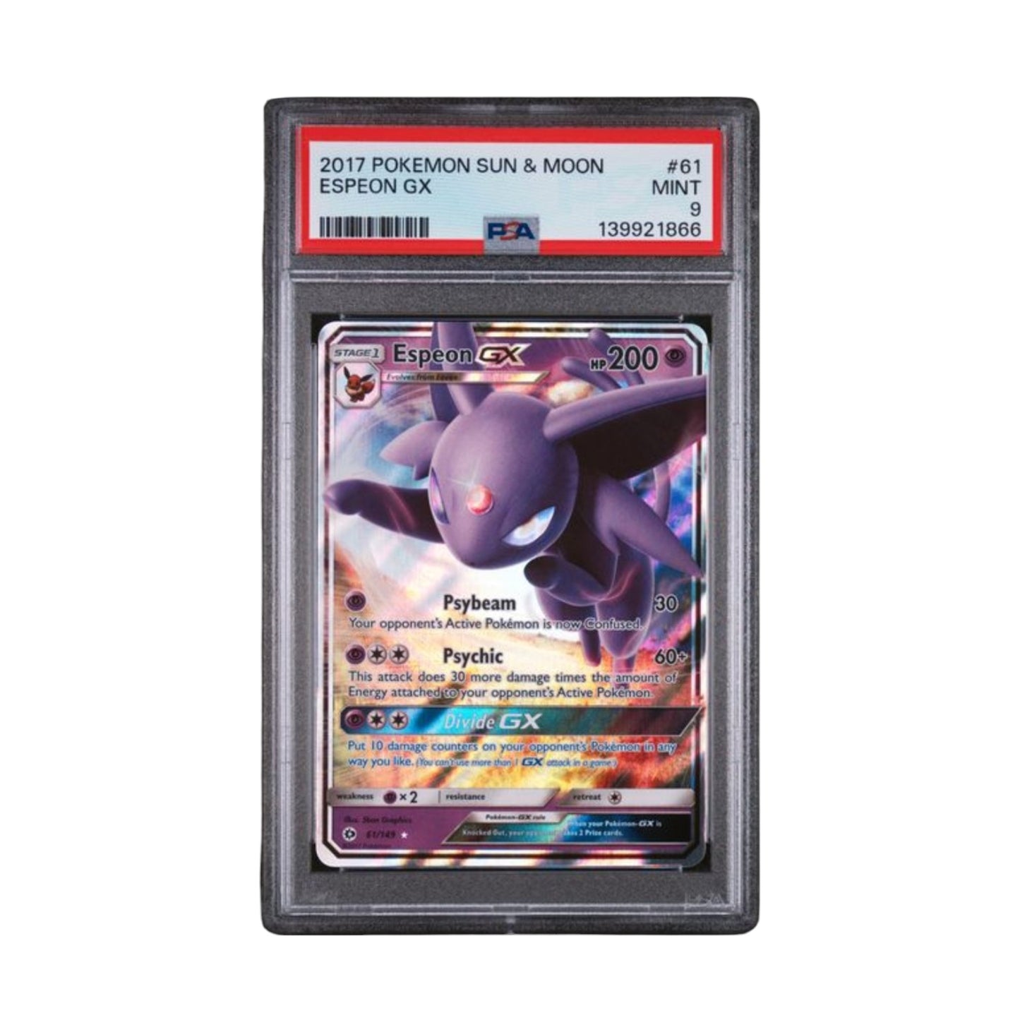 2017 POKEMON SUN & MOON #61 ESPEON GX